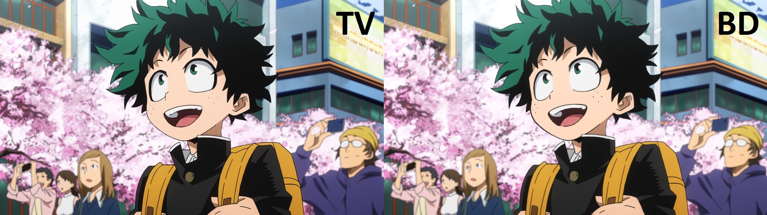 Anime Bd Versions Anime Season 2 Tv Vs Bluray Comparison Bokunoheroacademia...